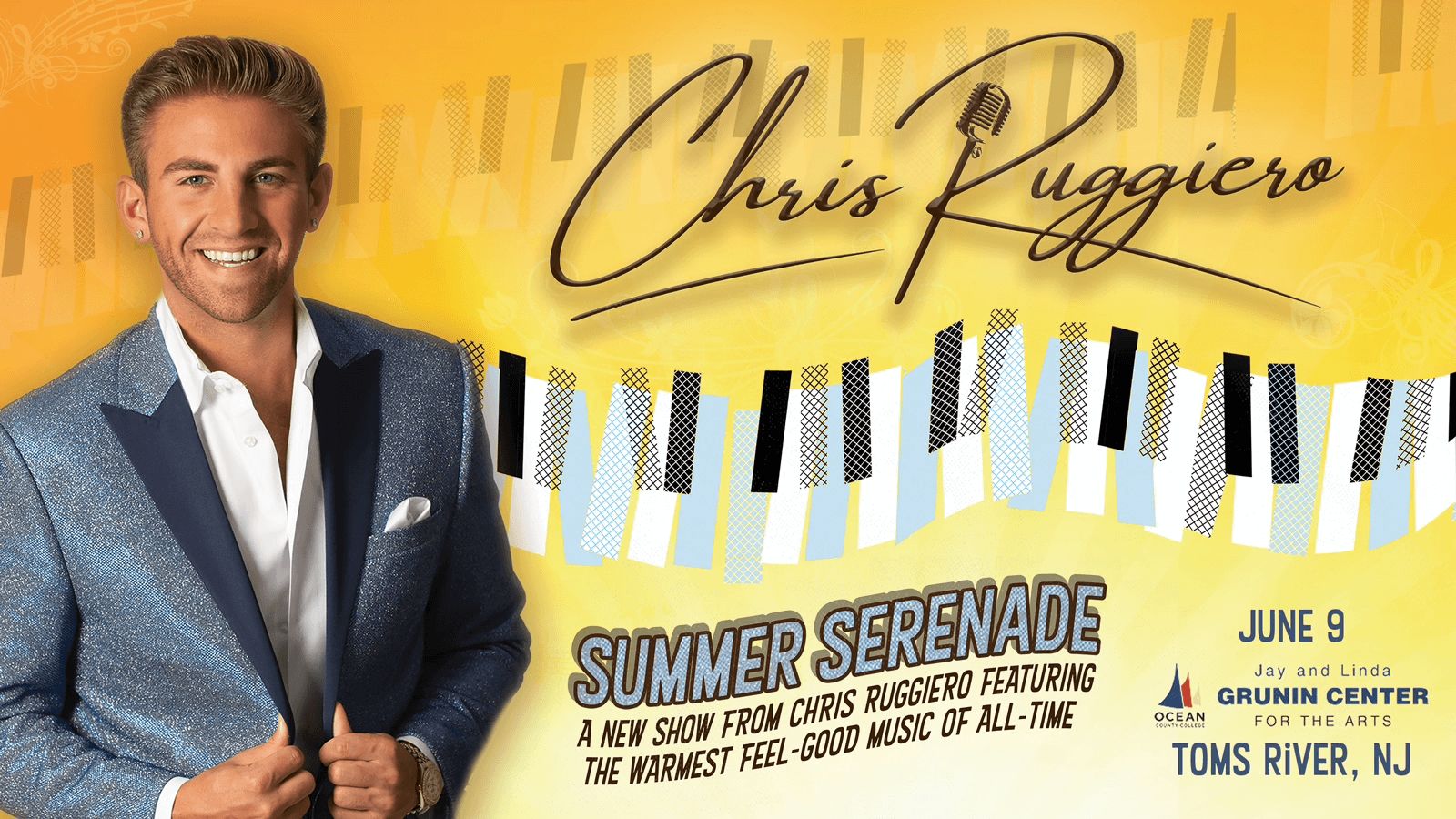 Chris Ruggiero LIVE in Toms River, NJ at the Grunin Center on Sunday, June 9, 2024, Toms River, New Jersey, United States