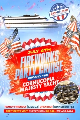 Family Friendly July 4th NYC Fireworks Party Cruise aboard the Cornucopia Majesty