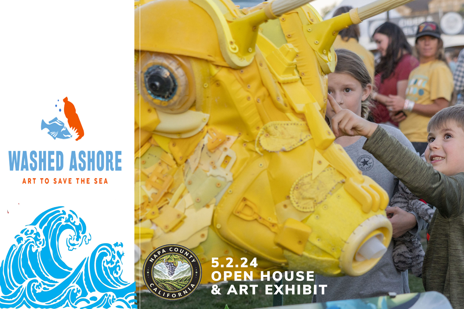 Open House/Art Exhibit: "Washed Ashore" shows that beautiful things can come from trashy beginning!, St. Helena, California, United States