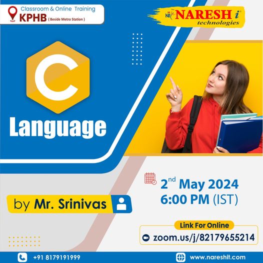 Best C Language Classroom Training - Naresh IT, Online Event