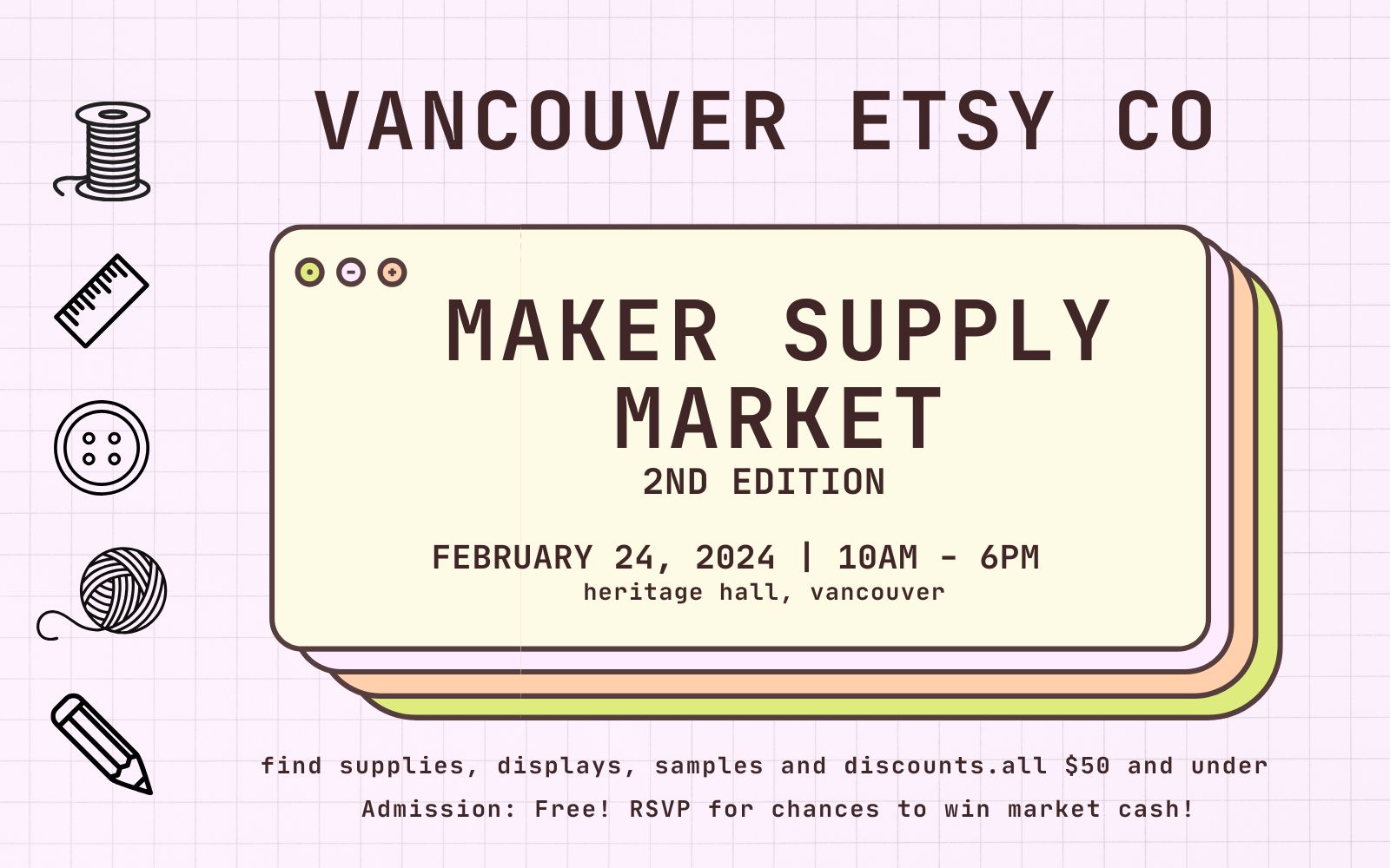 Maker Supply Market - 3rd Edition, Vancouver, British Columbia, Canada