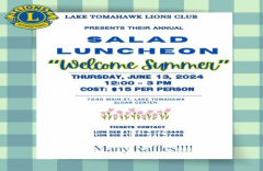 Lake Tomahawk Lions Club Salad Luncheon on Thursday, 13 June 2024