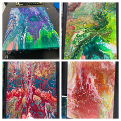 HAPPY MOTHER'S DAY ~ Fluid Paint Pour ~ Paint and Sip Class!