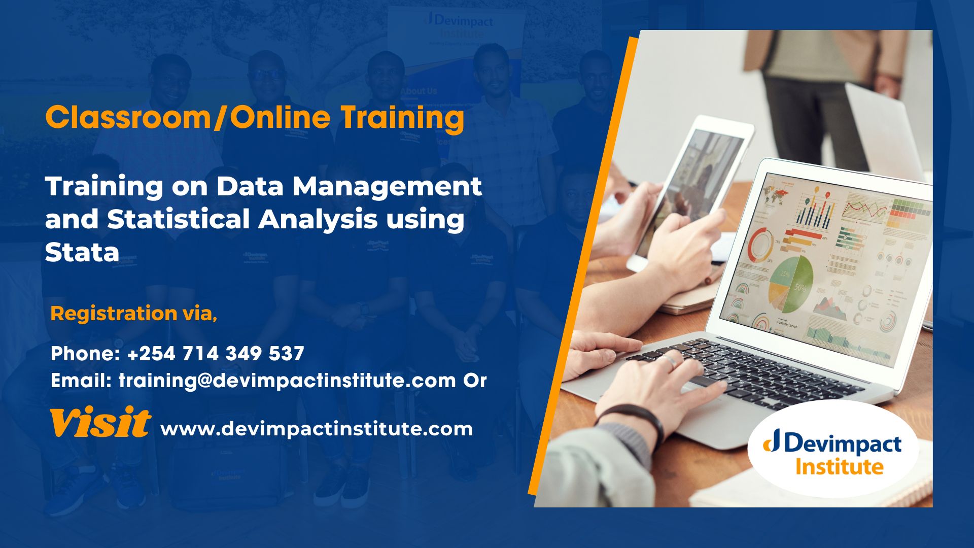 Training on Data Management and Statistical Analysis using Stata, Devimpact Institute, Nairobi, Kenya