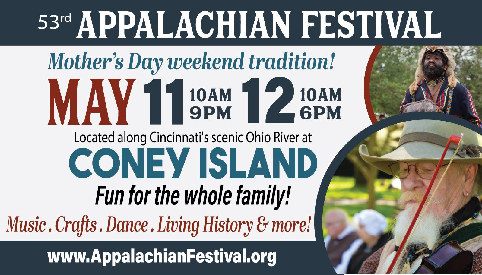 53rd Appalachian Festival: Celebrate Cincinnati's Mother's Day tradition at Coney Island, Cincinnati, Ohio, United States