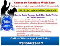 Extremely Powerful Revenge Spells: How to Cast a Revenge Spell That Works for Real, Instant Death Spells to Kill Someone in Their Sleep (WhatsApp: +27836633417)