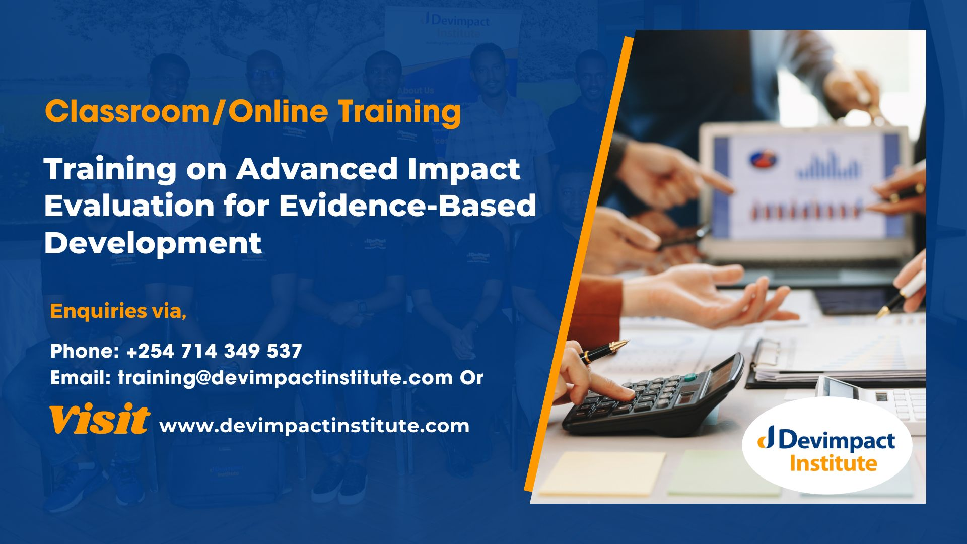 Training on Advanced Impact Evaluation for Evidence-Based Development, Devimpact Institute, Nairobi, Kenya