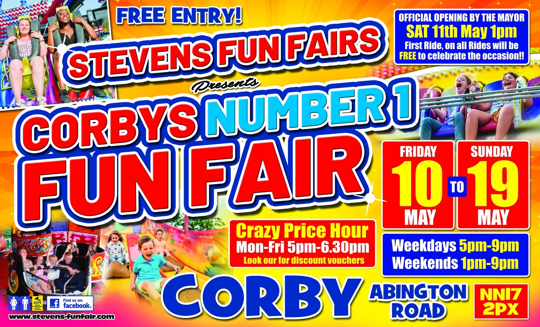 Corby Funfair | May 10th to May 19th | Abington Road NN17 2PX | Corby’s number 1 fair., Corby, England, United Kingdom