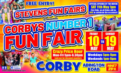 Corby Funfair | May 10th to May 19th | Abington Road NN17 2PX | Corby’s number 1 fair.