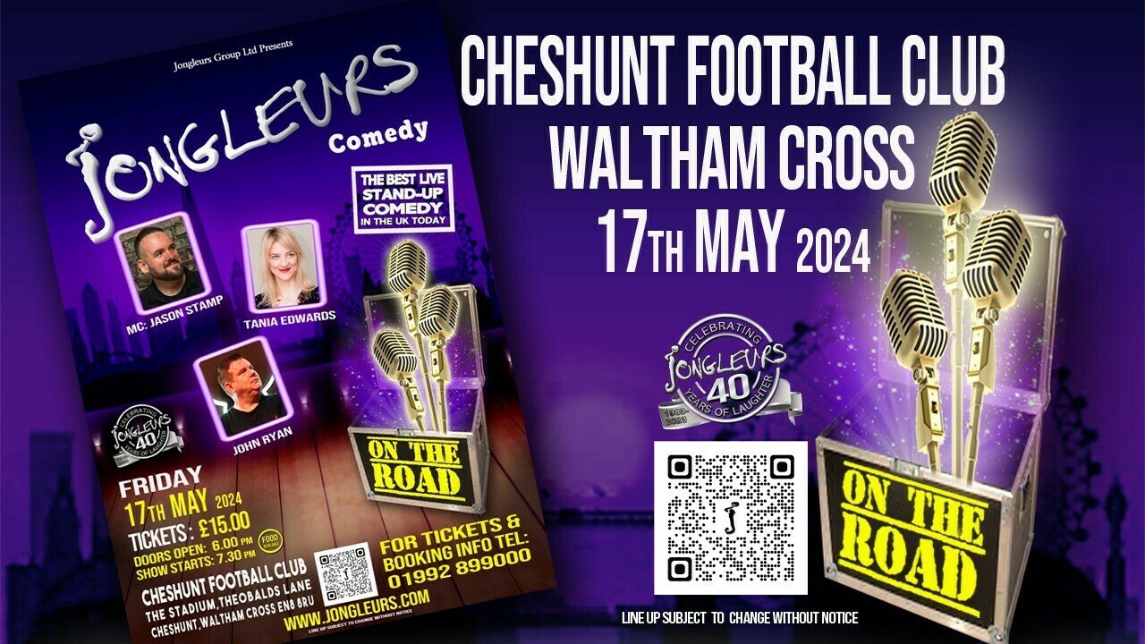 Jongleurs Comedy Club @CheshuntFC, Waltham Cross, England, United Kingdom