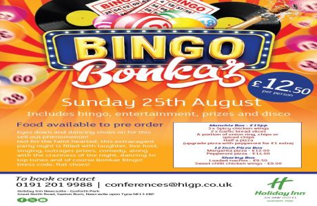 Bingo Bonkaz - Holiday Inn Newcastle Gosforth Park - Sunday 25th August 2024, Newcastle upon Tyne, England, United Kingdom