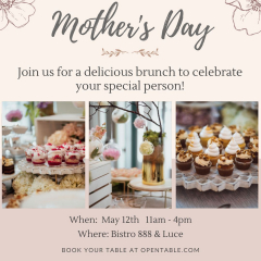 Mother's Day Brunch @ Luce at The InterContinental San Francisco Hotel