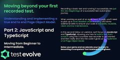 Moving beyond your first recorded test - Part 2 - JavaScript and TypeScript