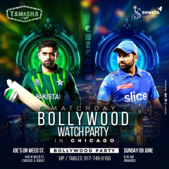 CHICAGO BOLLYWOOD CRICKET WATCH PARTY ON BIG SCREEN ’S ON WEED ST.