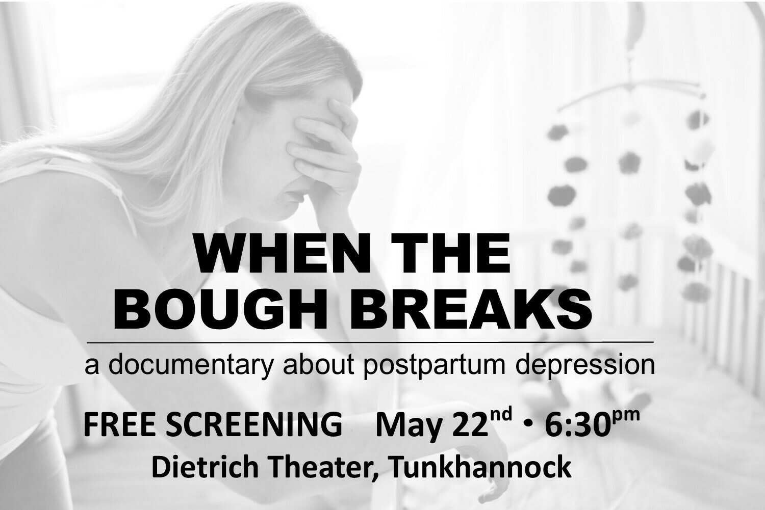 Free Screening: When the Bough Breaks: a documentary about postpartum depression, Tunkhannock, Pennsylvania, United States