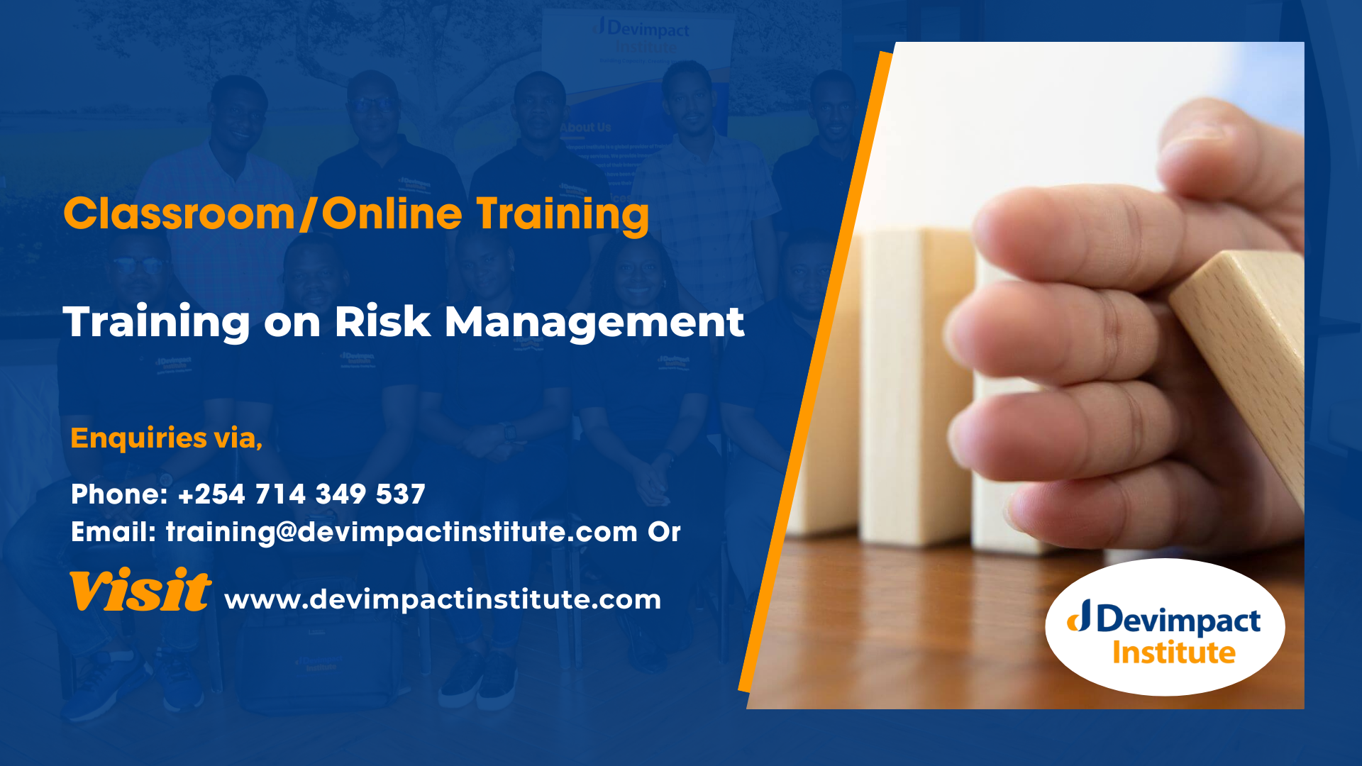 Training on Risk Management, Devimpact Institute, Nairobi, Kenya