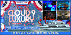 Premier Fourth of July NYC Fireworks Cruise Aboard the Cloud 9 Yacht