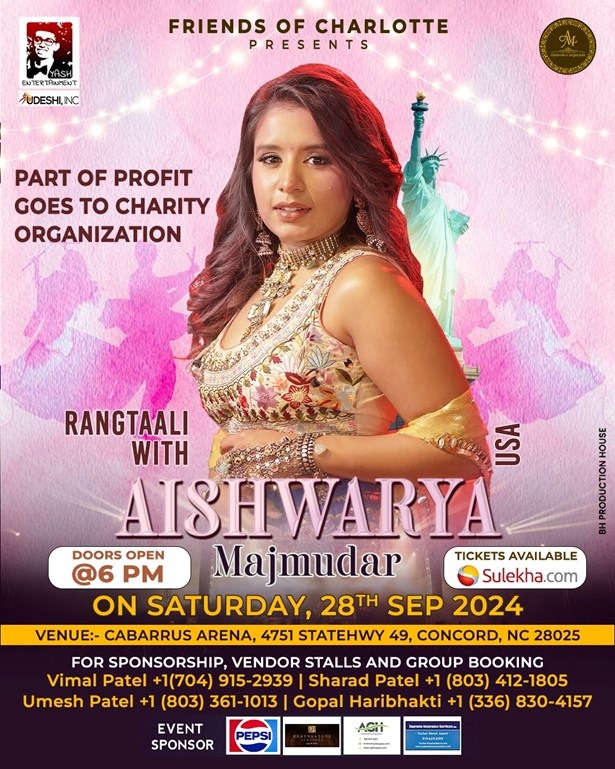 Garba Dandiya Night 2024 with Aishwarya Majmudar, Craven, North Carolina, United States
