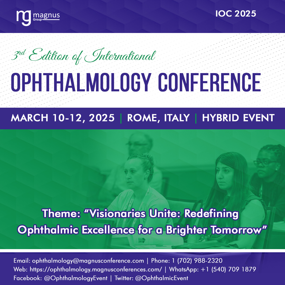 3rd Edition of International Ophthalmology Conference, Online Event