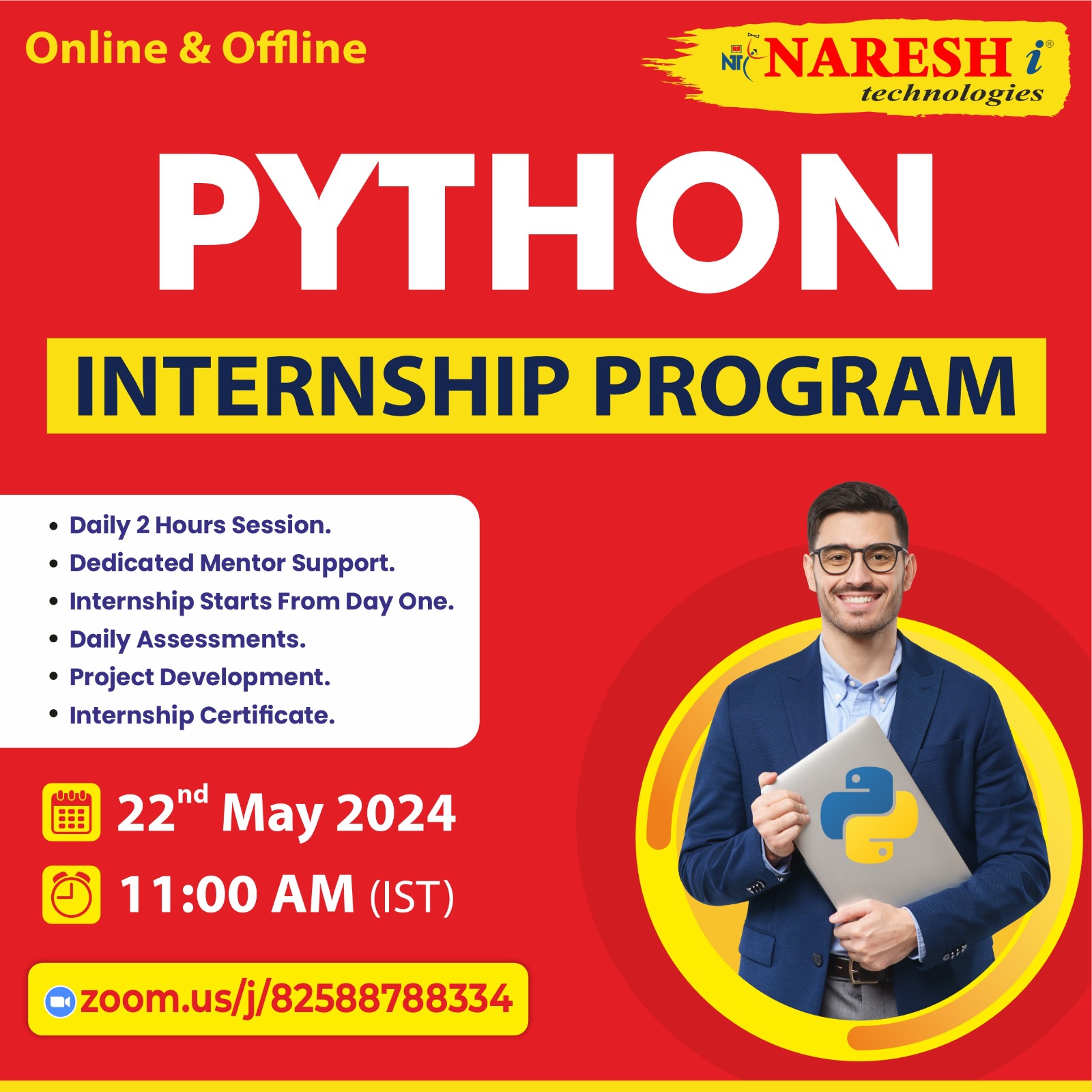 Online & Offline Internship Program on Python, Online Event