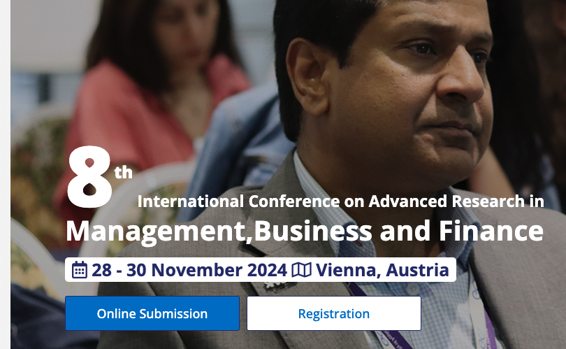8th International Conference on Advanced Research in Management, Business and Finance, Vienna, Wien, Austria