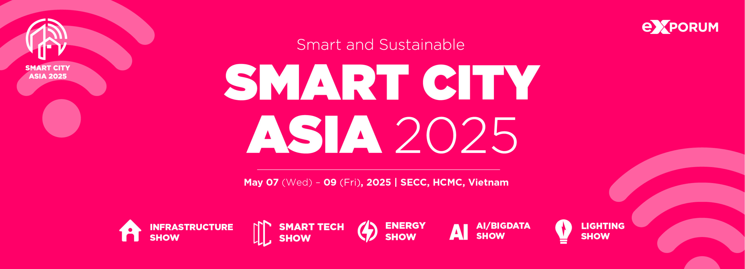 SMART CITY ASIA 2025 - SMART AND SUSTAINABLE, SECC, Ho Chi Minh City, District 7, Vietnam,Ho Chi Minh,Vietnam