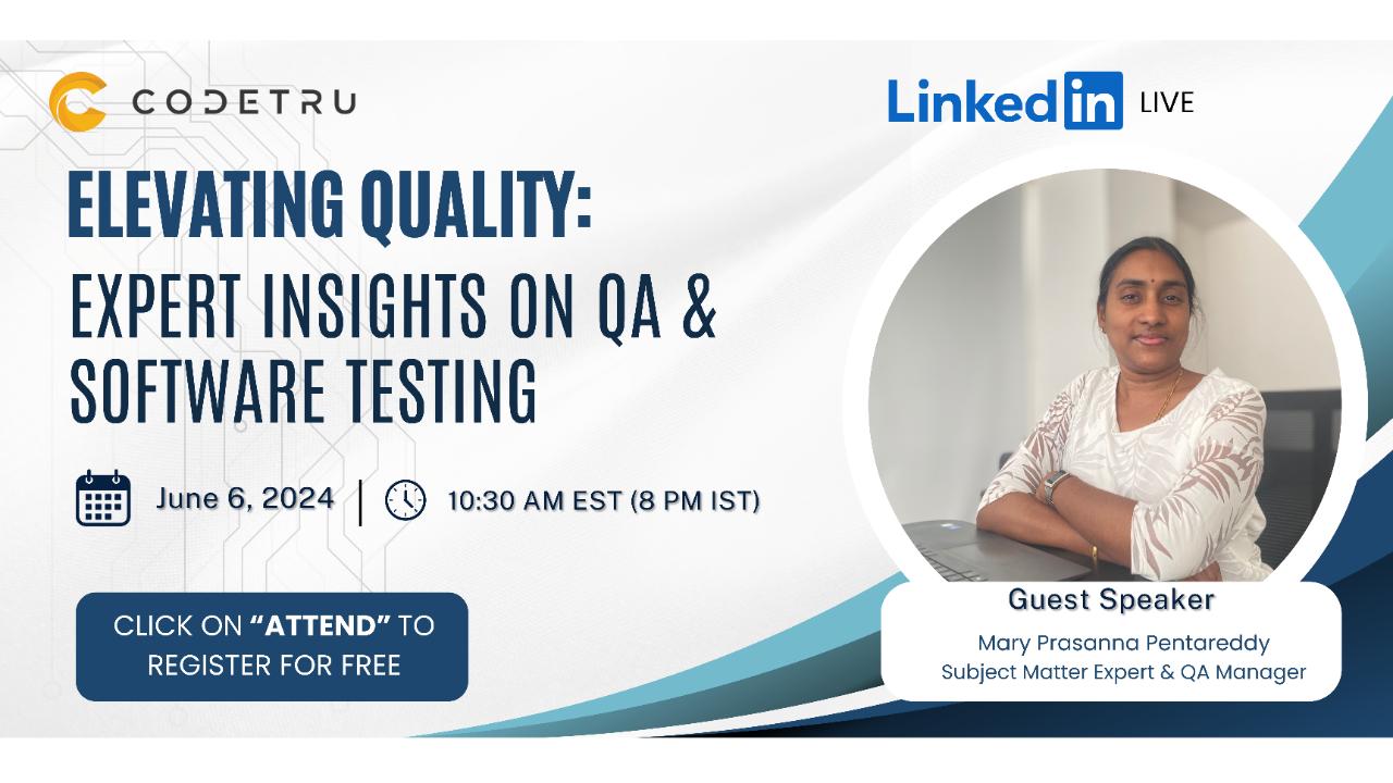 Elevating Quality: Expert Insights on QA & Software Testing, Online Event