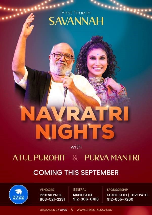 NAVRATRI NIGHTS WITH ATULPUROHIT AND PURVA MANTRI IN SAVANNAH, Screven, Georgia, United States