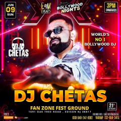 Bollywood Party with World's No.1 Bollywood DJ - DJ Chetas Edison - New Jersey