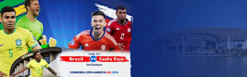 Conmebol Copa América Brazil VS. Costa Rica - June 24, 2024, Dr,  Inglewood,,California,United States