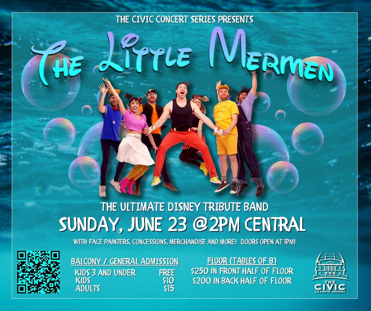 The Little Mermen: The Disney Tribute Band at the La Porte Civic Auditorium, La Porte, Indiana, United States