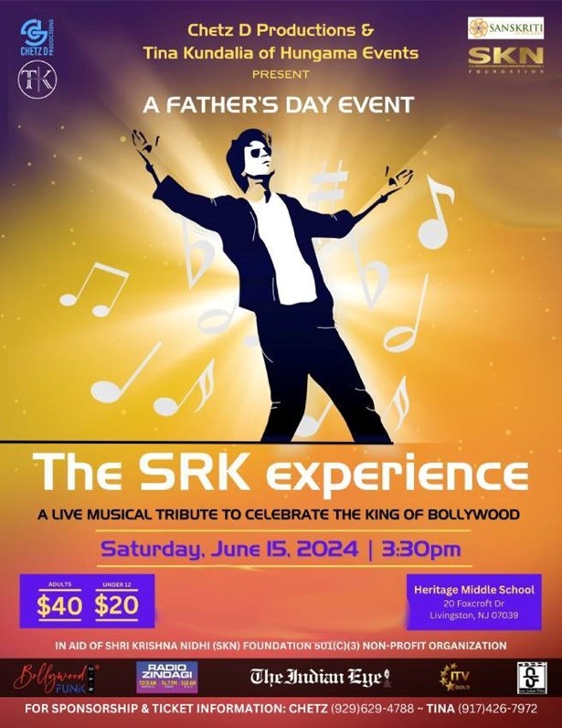 The SRK Experience - a Live Musical Tribute to celebrate the King of Bollywood, Shah Rukh Khan, Livingston, New Jersey, United States