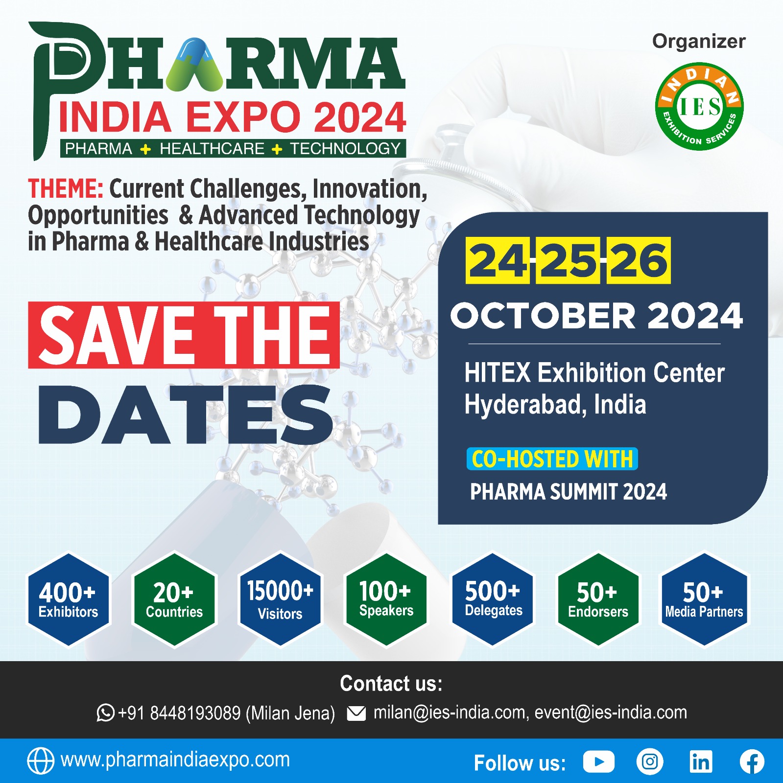 PHARMA INDIA EXPO 2024, Hyderabad, Telangana, India