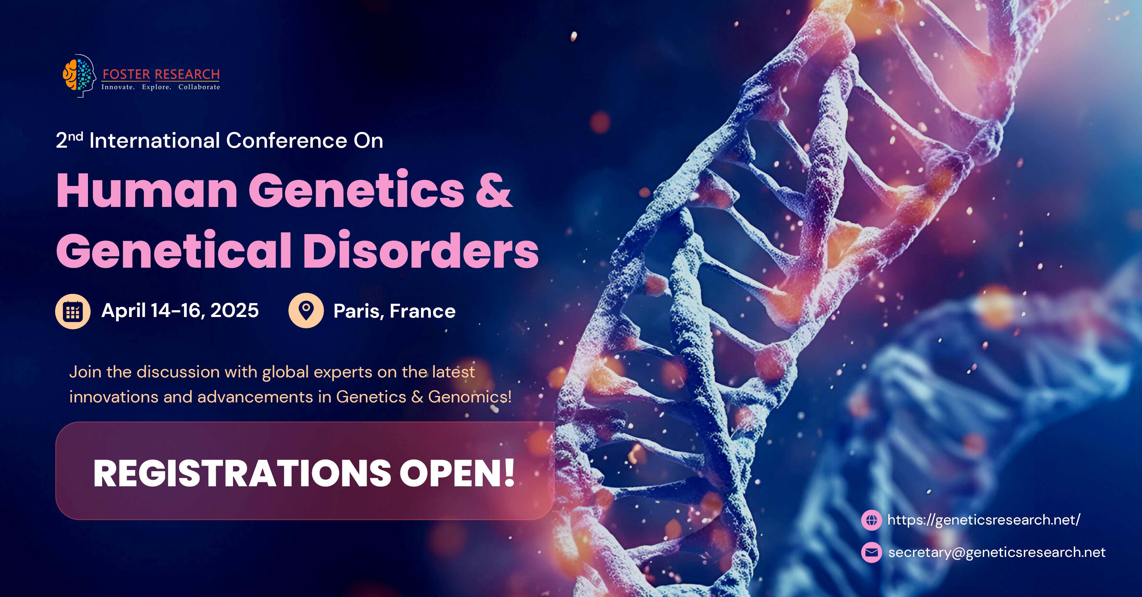 2nd International Conference On Human Genetics and Genetical Disorders, Paris, France