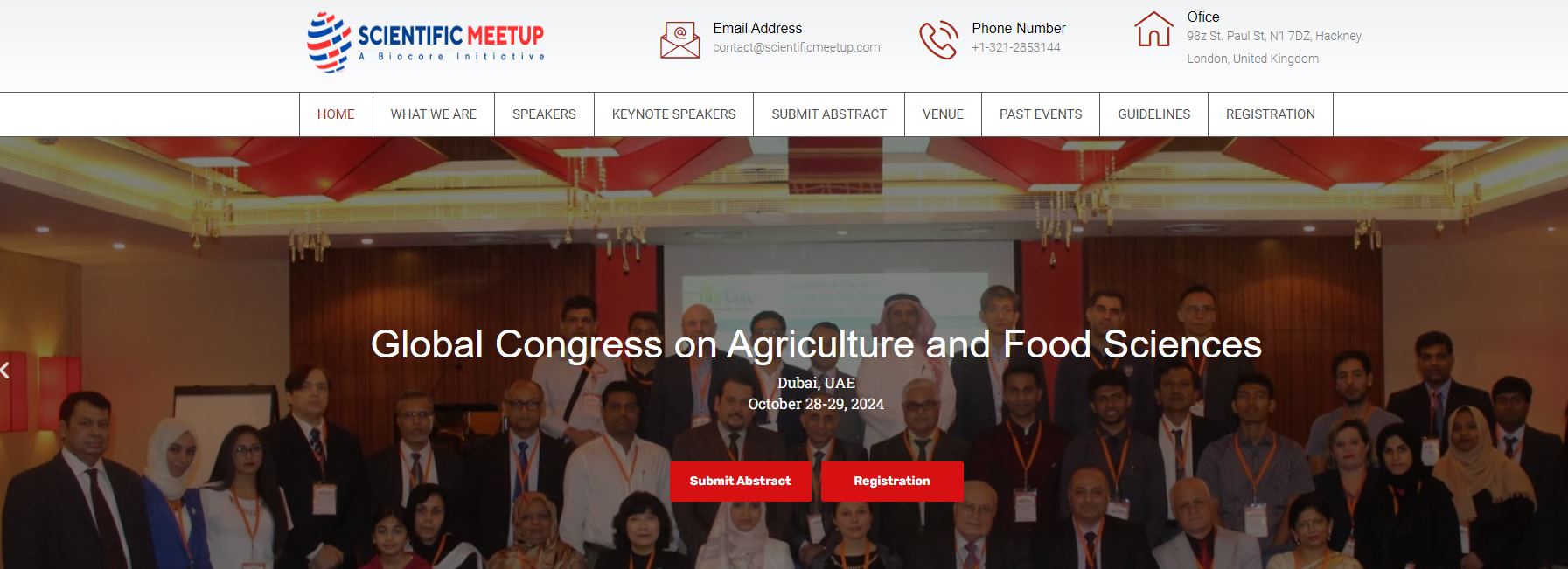 Global Congress on Agriculture and Food Sciences during October 28-29,2024 in Dubai, UAE., Dubai, United Arab Emirates