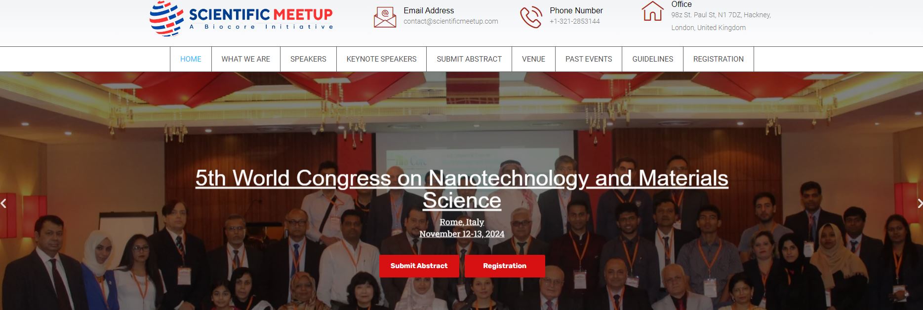 5th World Congress on Nanotechnology and Materials Science during November 12-13, 2024 which will be held in Rome, Italy., Rome, Italy