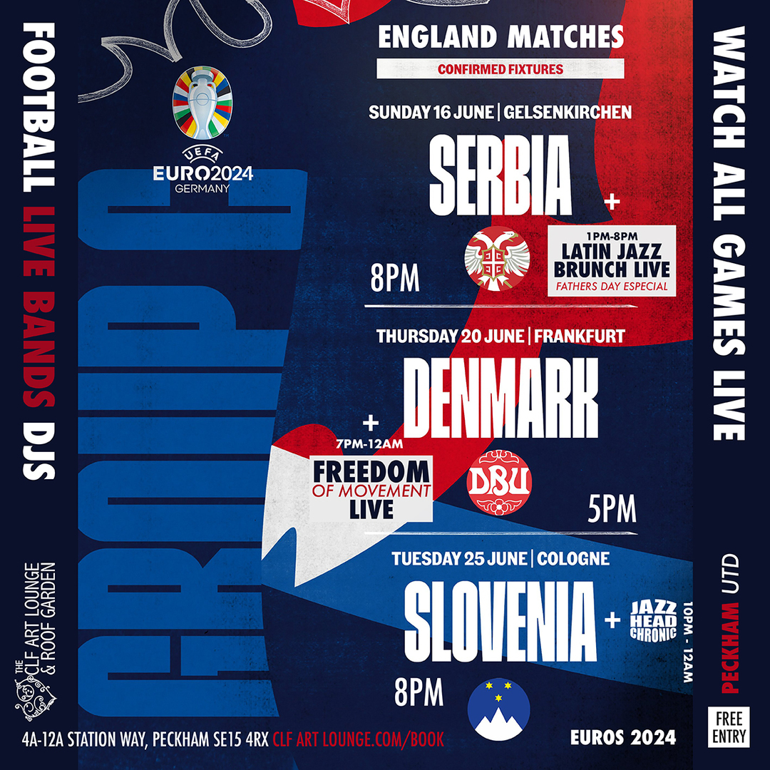 England Group C Matches (Live) + Freedom Of Movement (Live), Jazzheadchronic + More, Free Entry, London, England, United Kingdom