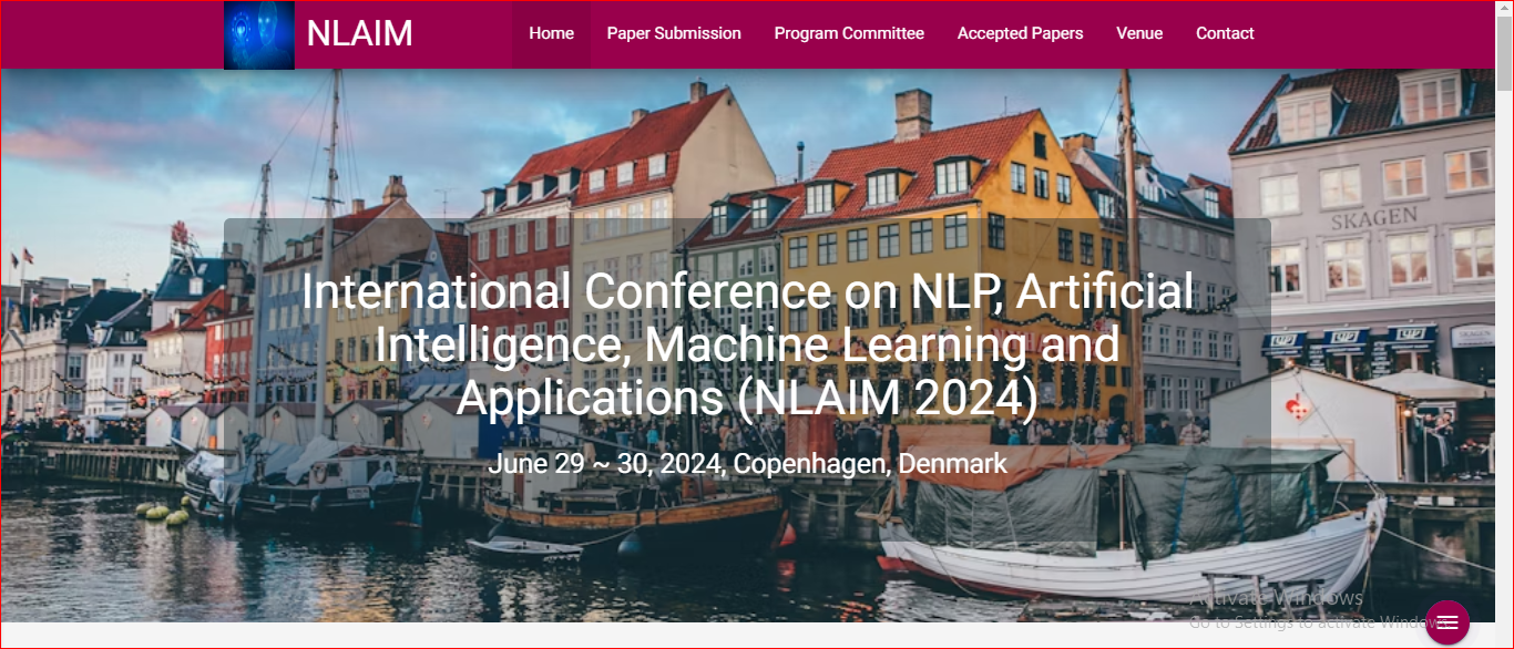 International Conference on NLP, Artificial Intelligence, Machine Learning and Applications (NLAIM 2024), Chennai, Tamil Nadu, India