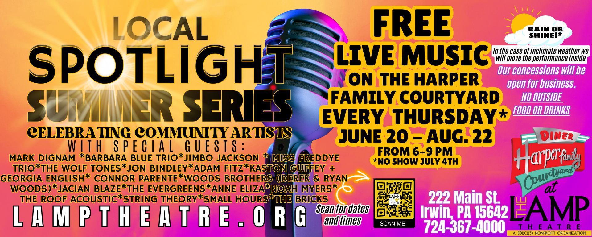 Local Spotlight Summer Series FREE Live Music on the Harper Family Courtyard! Every Thurs. June-Aug, Irwin, Pennsylvania, United States