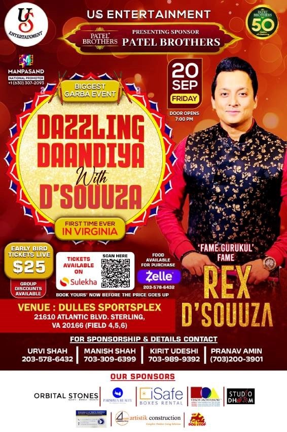 Dazzling Daandiya with D'Souuza Live in Virginia 2024, Sterling, Virginia, United States