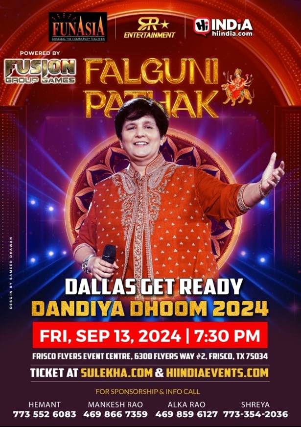Falguni Pathak Dandiya Night 2024 in Dallas, Frio, Texas, United States