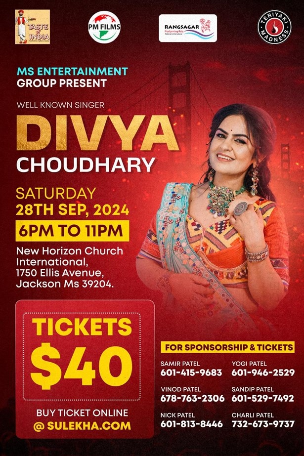 Garba Event 2024 with Divya Choudhary in Jackson, Jackson, Mississippi, United States