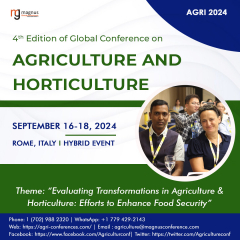 4th Edition of Global Conference on AGRICULTURE AND  HORTICULTURE