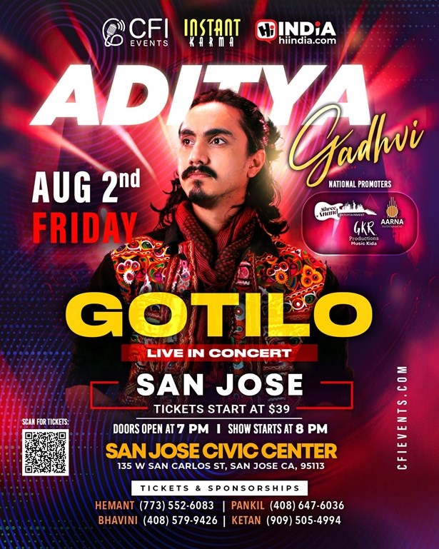 Experience Aditya Gadhvi Live in Concert Bay Area, San Jose, California, United States