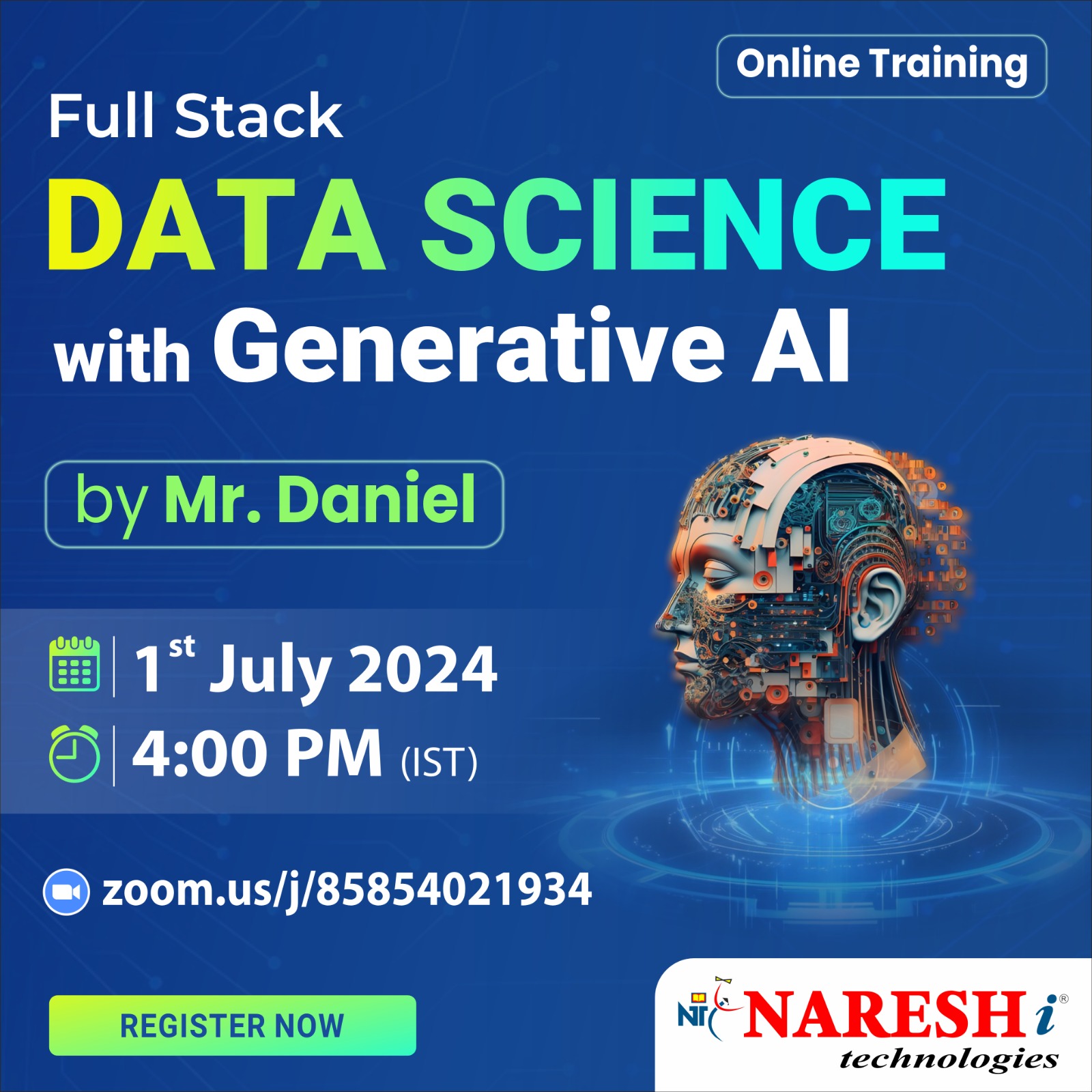 Best Data Science Online Training  In NareshIT, Hyderabad, Telangana, India