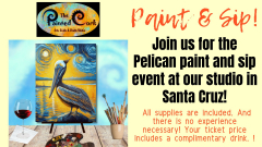 Paint and Sip ~ Starry Pelican ~ Proceeds go to Native Animal Rescue of Santa Cruz!