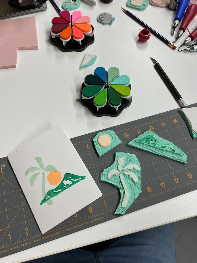 Greeting Card Stamp Carving Workshop, Honolulu, Hawaii, United States