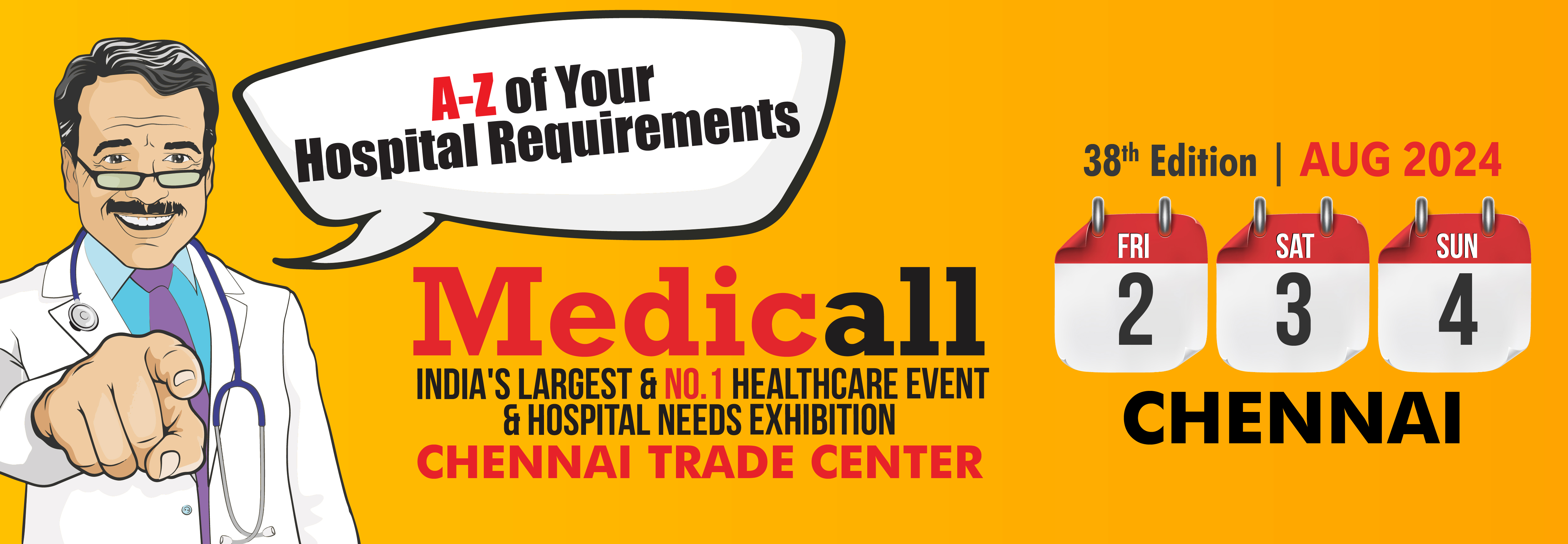 Medicall - India's Largest Hospital Equipment Expo - 38th Edition, Chennai, Tamil Nadu, India