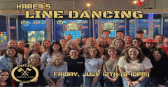 Karen's Line Dancing is back Friday July 12th (8-10pm)!!!