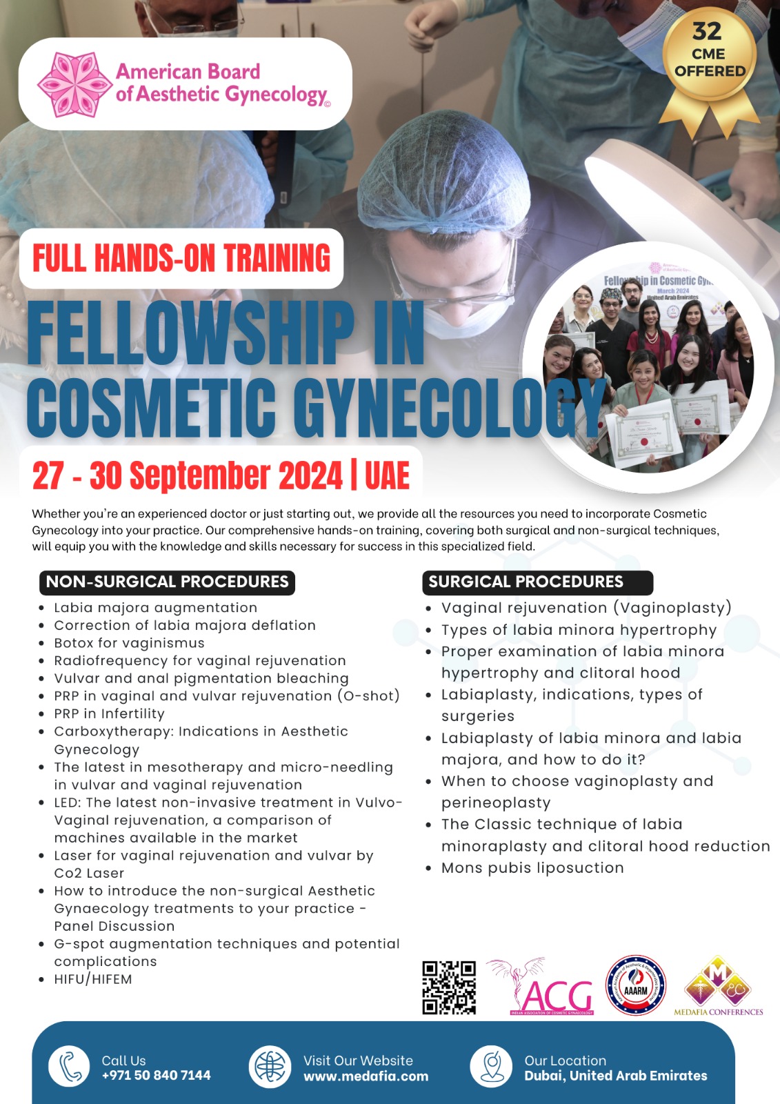 Fellowship in Cosmetic Gynecology, Dubai, United Arab Emirates